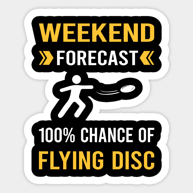 Weekend Forecast Flying Disc Sticker by Bourguignon Aror